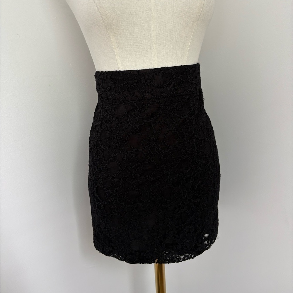 Express Black Lace Skirt